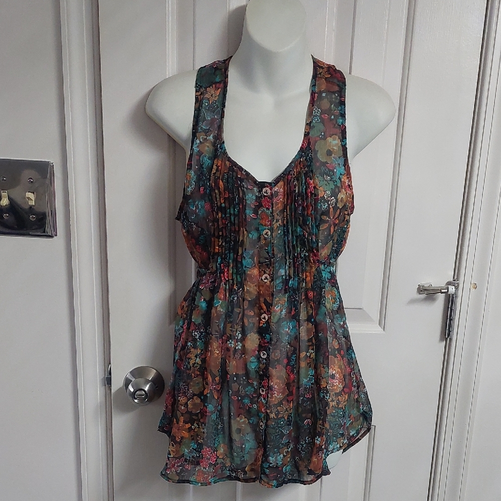 American Rag Sheer Floral Top